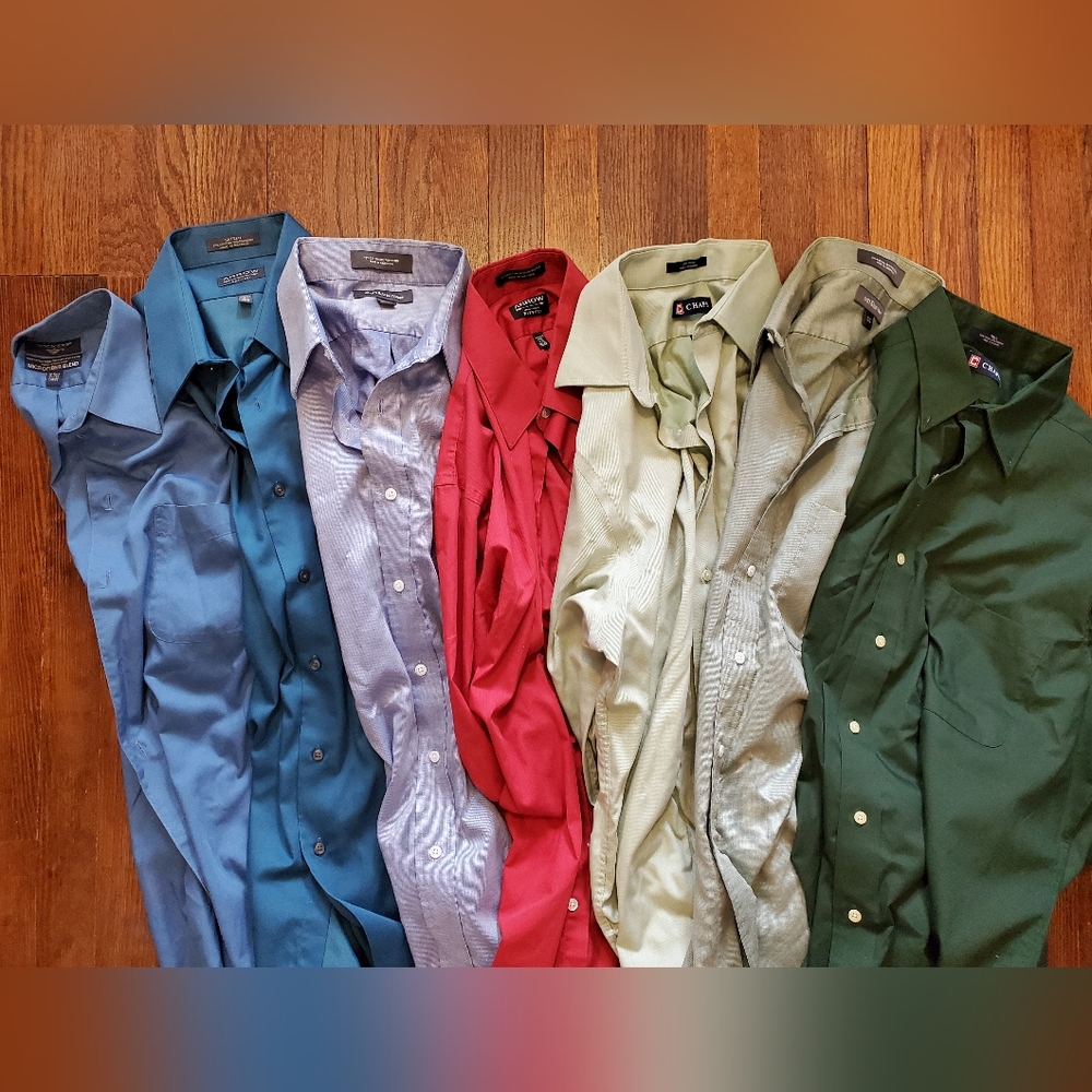7 LS Dress Shirt Lot - 16.5 34/35